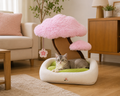 Lit Sakura pour Chat – Cocon Douillet avec Griffoir