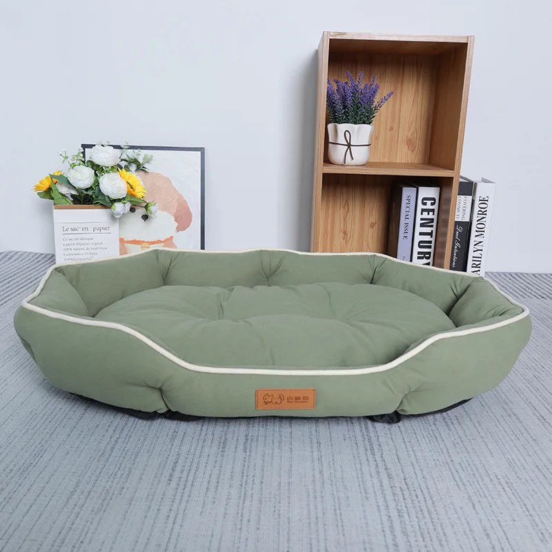 Canapé Orthopédique Confort Premium pour Chien & Chat – Lit Douillet en Velours Côtelé
