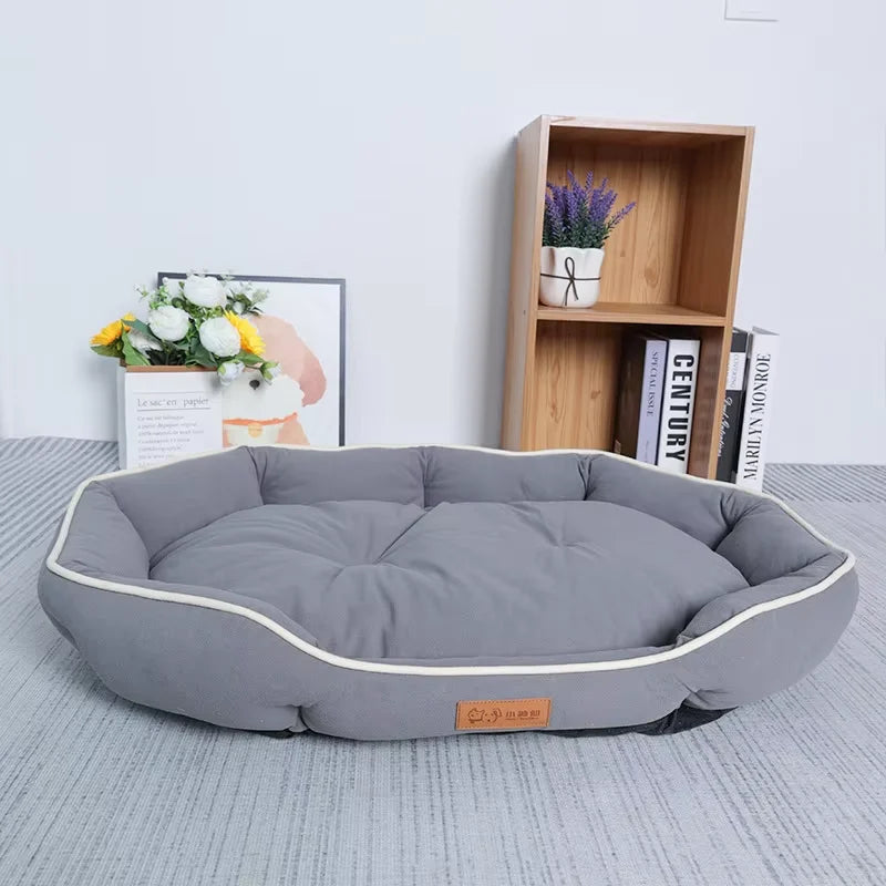 Canapé Orthopédique Confort Premium pour Chien & Chat – Lit Douillet en Velours Côtelé
