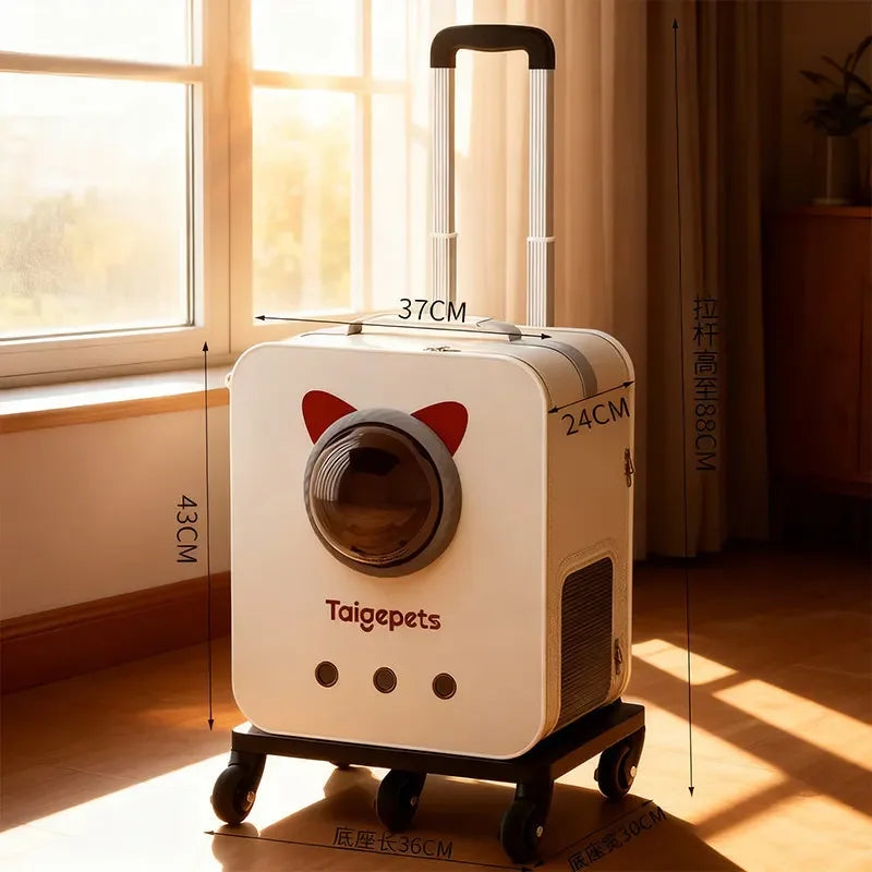 Valise de Transport pour Chien & Chat à Roulettes – Grande Capacité, Confort & Voyage