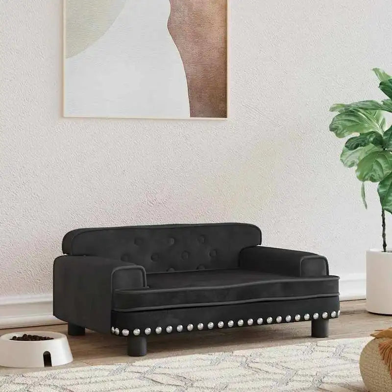 Canapé pour Petit Chien – Lit en Bois avec Rembourrage Doux & Design Élégant