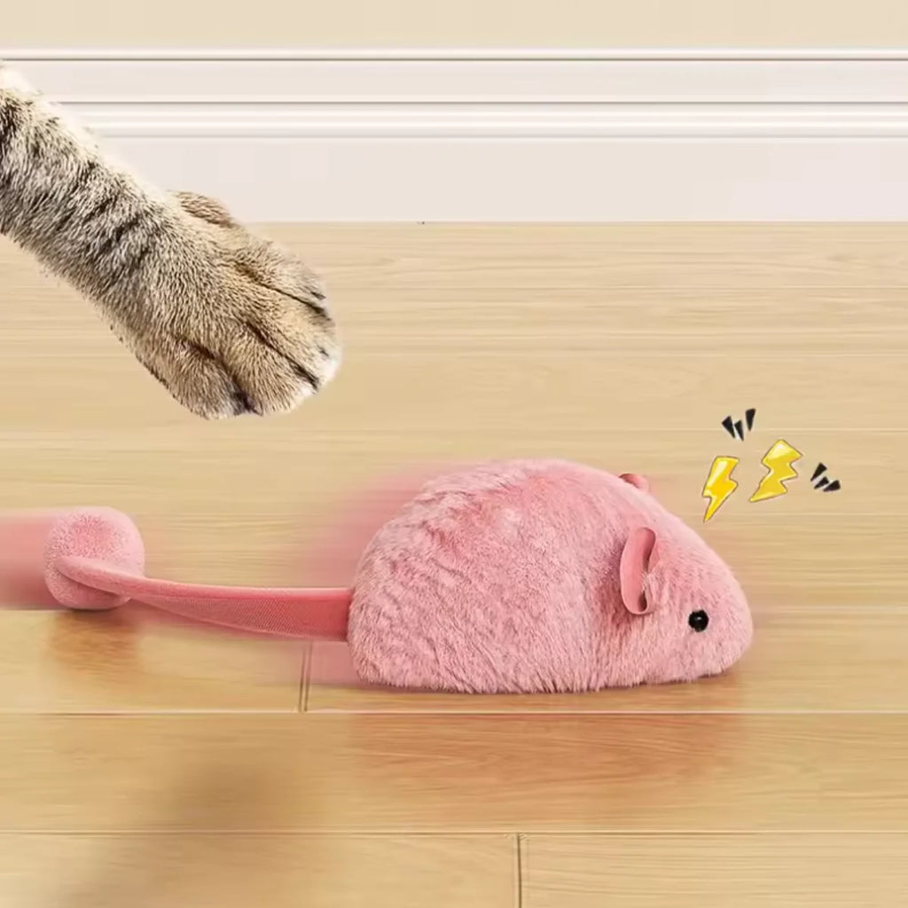 Jouet Interactif pour Chat avec Couinement – Peluche à Mâcher & Simulation de Chasse